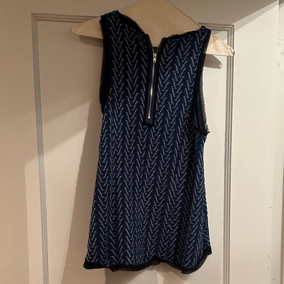 Anthropology Navy Blue Patterned Women's Top - Picture 5 of 6